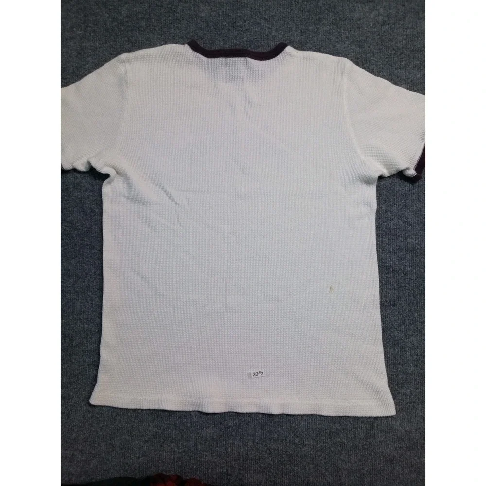 Polo Jeans Co Ralph Lauren Thermal Shirt Men's Medium White Waffle (Stain)